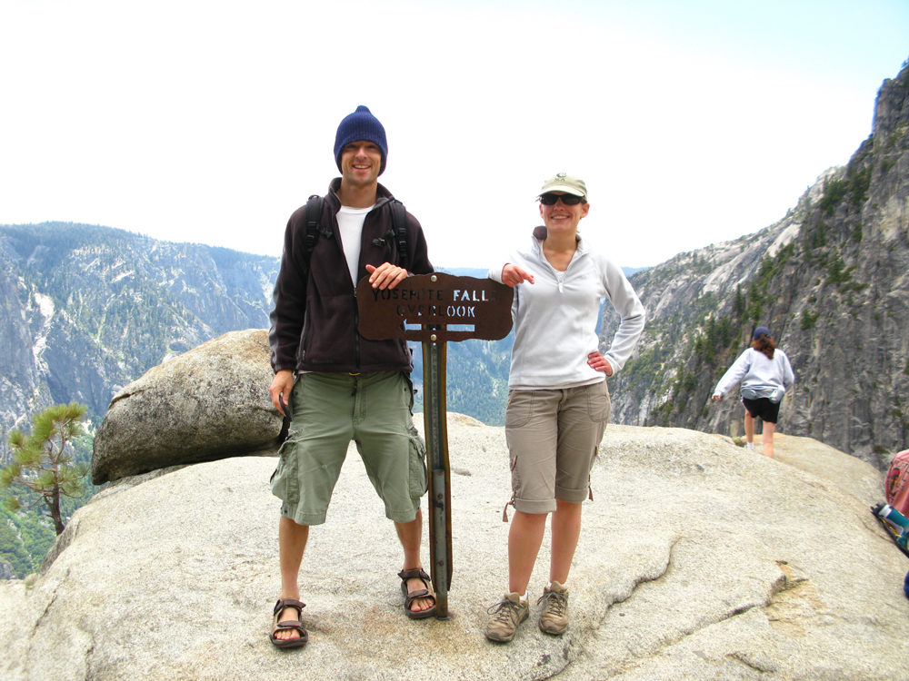 Ted and Joanna at Yosemite Falls Overlook